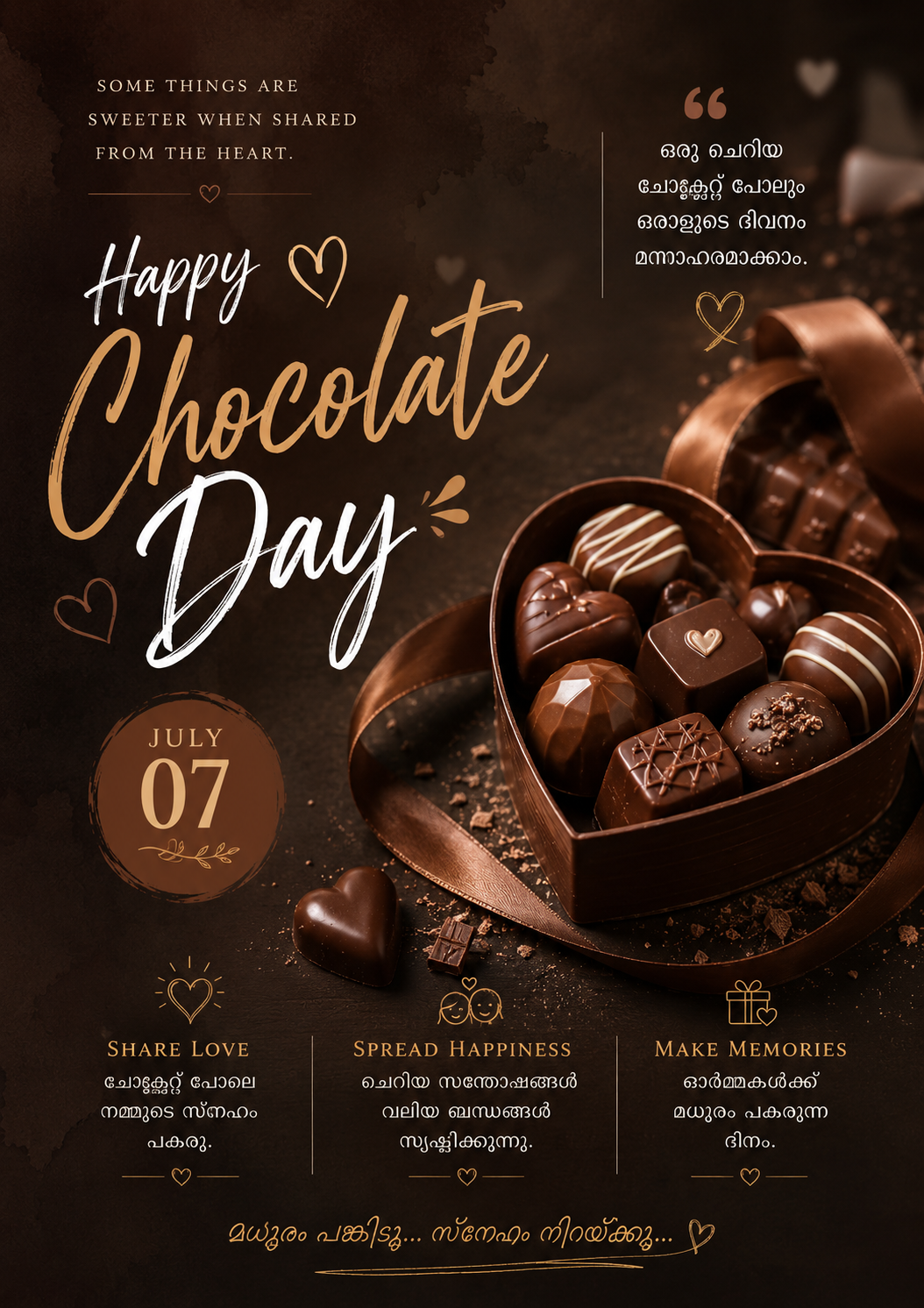 Chocolate Day promotional poster design.